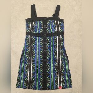 Dickies Black and Blue Patterned Dress